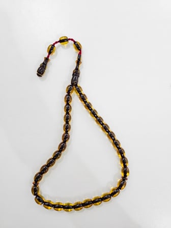 Muhammed Azazi Usta İşçilikli Sıkma Kehribar Fıçı Kesim (9 x 11 mm) 