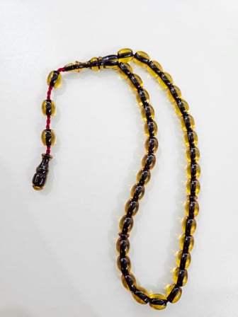Muhammed Azazi Usta İşçilikli Sıkma Kehribar Fıçı Kesim (9 x 11 mm) 