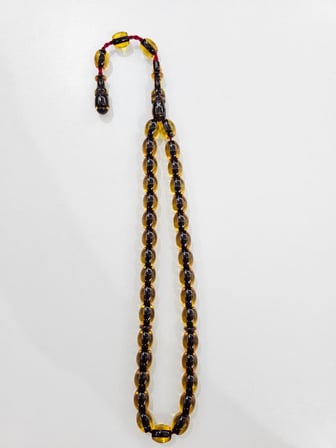 Muhammed Azazi Usta İşçilikli Sıkma Kehribar Fıçı Kesim (9 x 11 mm) 