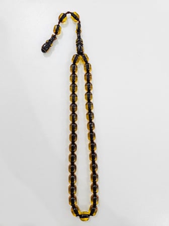 Muhammed Azazi Usta İşçilikli Sıkma Kehribar Kapsül Kesim (9 x 11 mm)