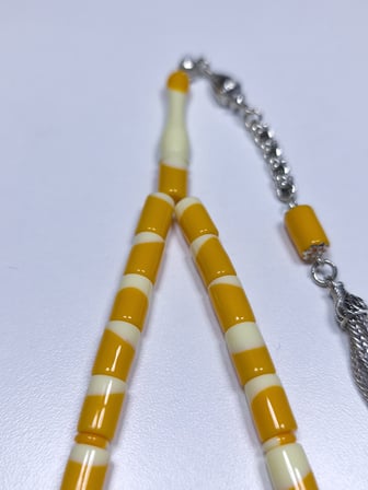 Beyzbol Topu Sarı Tesbih (7 X 11 mm)