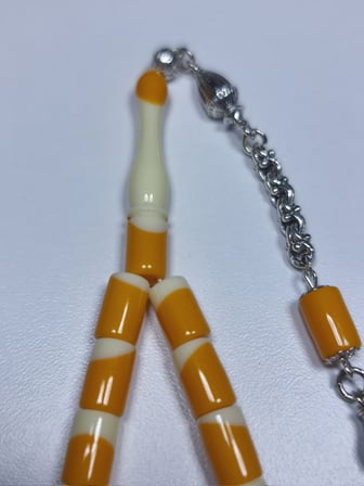 Beyzbol Topu Sarı Tesbih (7 X 11 mm)