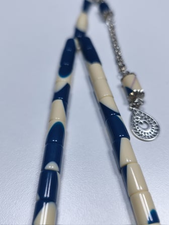 Beyzbol Topu Mavi Tesbih (7 X 11 mm)