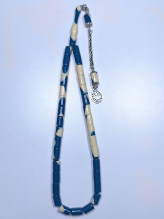 Beyzbol Topu Mavi Tesbih (7 X 11 mm)