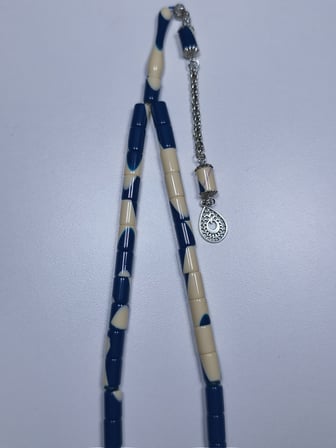 Beyzbol Topu Mavi Tesbih (7 X 11 mm)