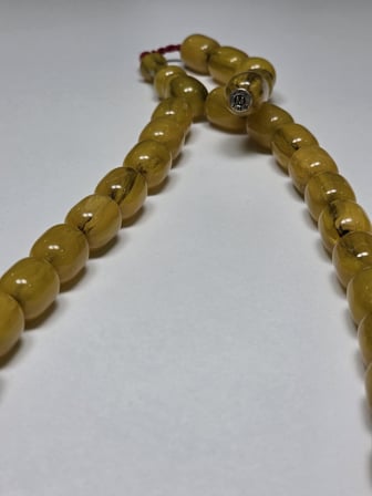 Zeyzun Usta İmzalı Sıkma Kehribar Tespih 10,5 x 13,5 mm Kapsül Kesim