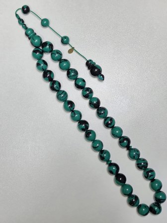Fatih Erbabacan Usta İmzalı Yeşil Arizona Katalin Kehribar Tesbih Küre Kesim (11 x 11 mm)