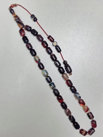 Erkan Çubukçu Usta İmzalı Multi Renk Sıkma Kehribar Tesbih Kapsül Kesim (7 x 10 mm)