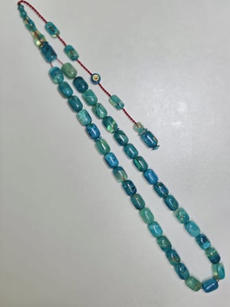Erkan Çubukçu Usta İmzalı Multi Renk Sıkma Kehribar Tesbih Kapsül Kesim (7 x 10 mm)