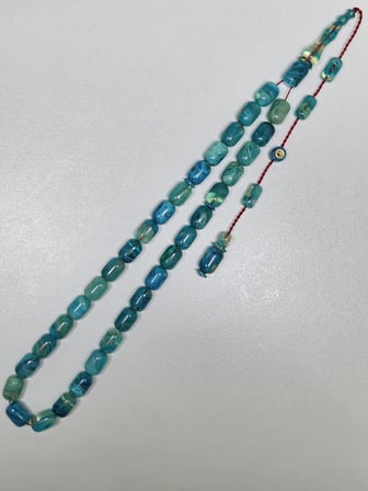 Erkan Çubukçu Usta İmzalı Multi Renk Sıkma Kehribar Tesbih Kapsül Kesim (7 x 10 mm)