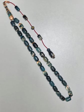 Erkan Çubukçu Usta İmzalı Multi Renk Sıkma Kehribar Tesbih Kapsül Kesim (7 x 10 mm)