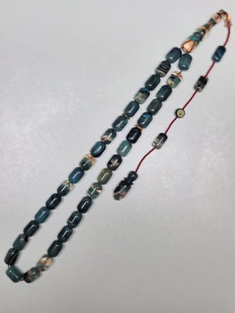 Erkan Çubukçu Usta İmzalı Multi Renk Sıkma Kehribar Tesbih Kapsül Kesim (7 x 10 mm)