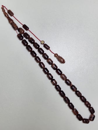 Erkan Çubukçu Usta İmzalı Multi Renk Sıkma Kehribar Tesbih Kapsül Kesim (7 x 10 mm)