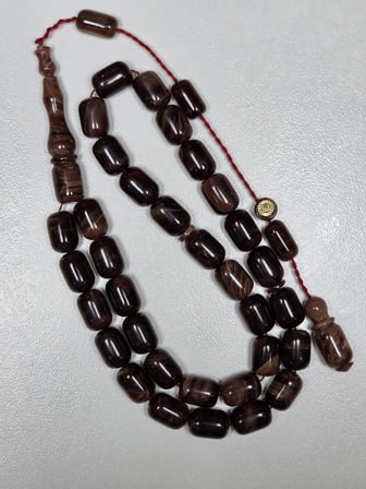 Erkan Çubukçu Usta İmzalı Multi Renk Sıkma Kehribar Tesbih Kapsül Kesim (7 x 10 mm)