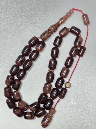Erkan Çubukçu Usta İmzalı Multi Renk Sıkma Kehribar Tesbih Kapsül Kesim (7 x 10 mm)