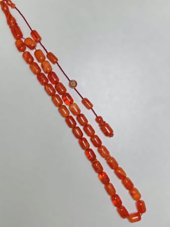 Erkan Çubukçu Usta İmzalı Multi Renk Sıkma Kehribar Tesbih Kapsül Kesim (7 x 10 mm)