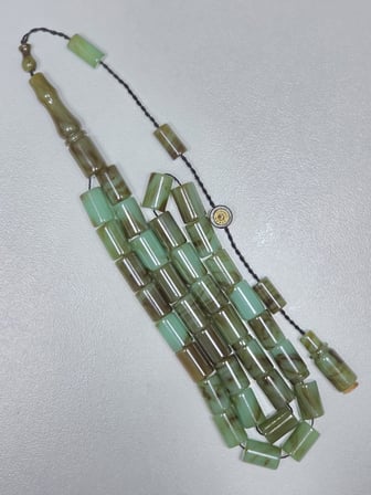 Erkan Çubukçu Usta İmzalı Multi Renk Sıkma Kehribar Tesbih Kesme Kesim (7 x 10 mm)