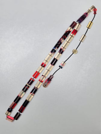 Erkan Çubukçu Usta İmzalı Multi Renk Sıkma Kehribar Tesbih Kesme Kesim (7 x 10 mm)