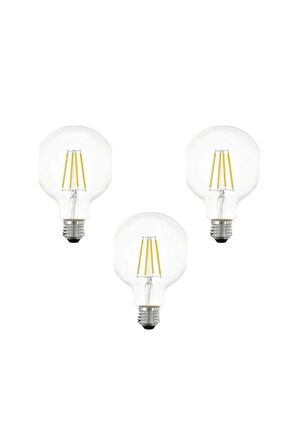 Grafen G95 4w 3lü Paket 6500k Beyaz Led Rustik Dekoratif Ampul Vintage Aydınlatma