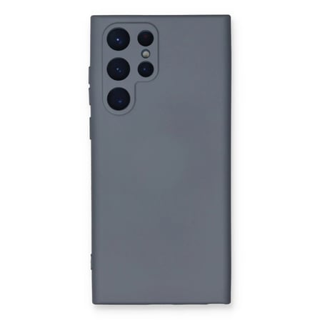 Samsung Galaxy S23 Ultra Kılıf Nano içi Kadife Silikon - Gri