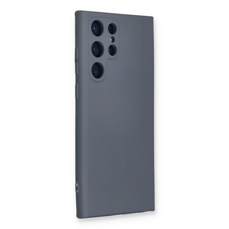 Samsung Galaxy S23 Ultra Kılıf Nano içi Kadife Silikon - Gri