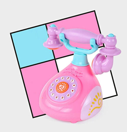 Eski Tarz Çocuk Sabit Hat Müzikli Telefon Oyuncak