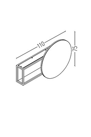 Evora 120 Cm Kayarlı Ayna Raf Üst Modül