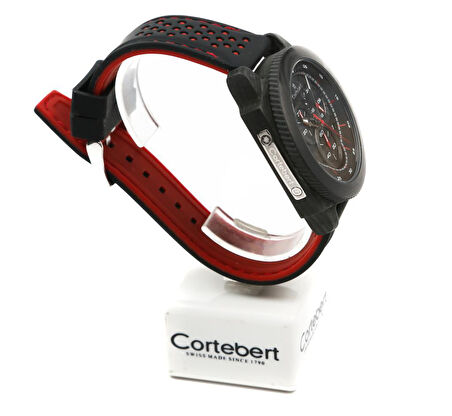 İsviçre Cortebert Karbon Kasa Erkek Kol Saati