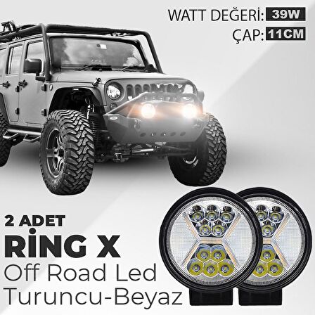 Ring X 39w Yuvarlak Led Sis ve Çalışma Lambası 2 Adet