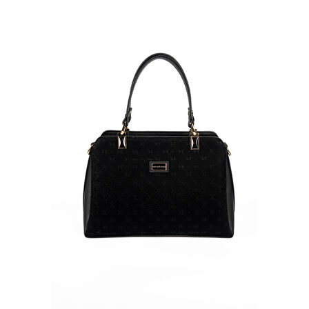 Silver Polo  Kadın Omuz Çantası 972-48604 SILVER POLO BAYAN ÇANTASI M158 SİYAH-NOVA SİYAH