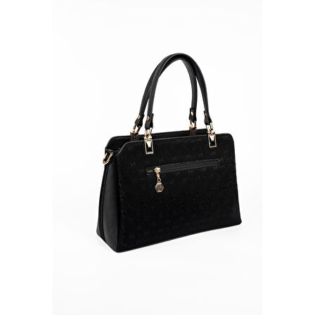 Silver Polo  Kadın Omuz Çantası 972-48604 SILVER POLO BAYAN ÇANTASI M158 SİYAH-NOVA SİYAH