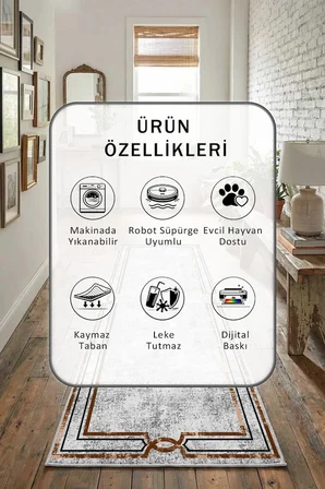 Ehl-187 Salon Mutfak Yatak Odası Dijital Baskı Yolluk Halı