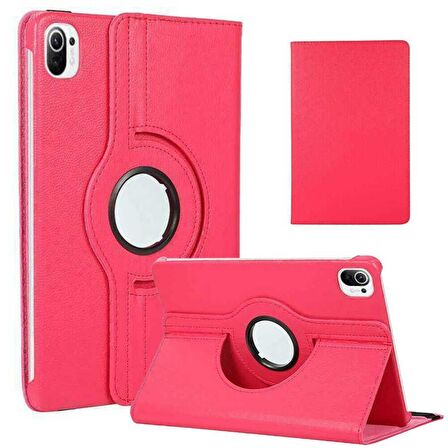 Xiaomi Mi Pad 5 Uyumlu Fuchsia Dönebilen Standlı Tablet Kılıfı