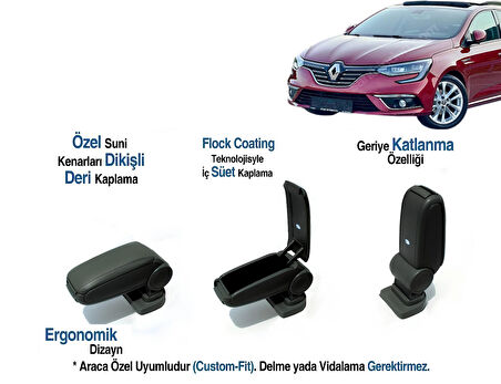 RENAULT MEGANE IV ARACA ÖZEL KOL DAYAMA VİDASIZ KOLÇAK 2016 2017 2018 2019 2020 2021 2022 2023 2024