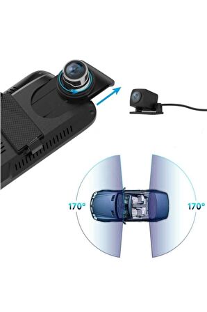 MB-500 10" 2,5D CLASS DOKUNMANTİK HIGH TECH Ekran Araç içi Çift Kamera Gece Görüşlü. ARAÇ KAMERA.