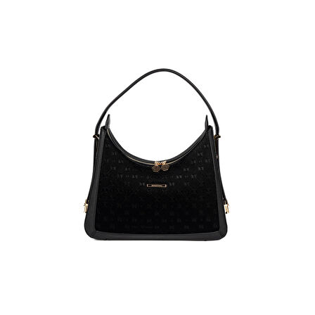 Silver Polo  Kadın Omuz Çantası 1187-48650 SILVER POLO BAYAN ÇANTASI M158 SİYAH-NOVA SİYAH