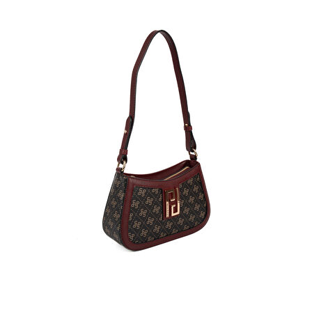 Silver Polo  Kadın Çapraz Çanta 1132-48653 SILVER POLO ÇAPRAZ BAYAN ÇANTASI M178 KAHVE SARI-MAT BORDO