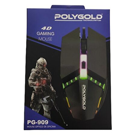 Polygold 4 D Oyuncu Mouse Işıklı Pg-909