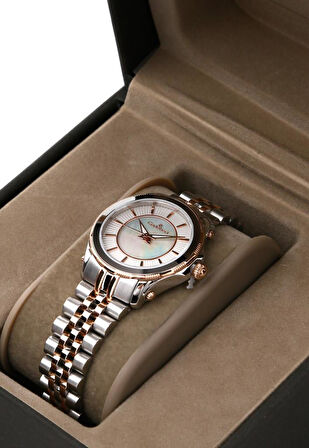 Rose Gold Sedef Model Cortebert Lüks Bayan Kol Saati