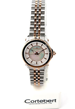 Rose Gold Sedef Model Cortebert Lüks Bayan Kol Saati