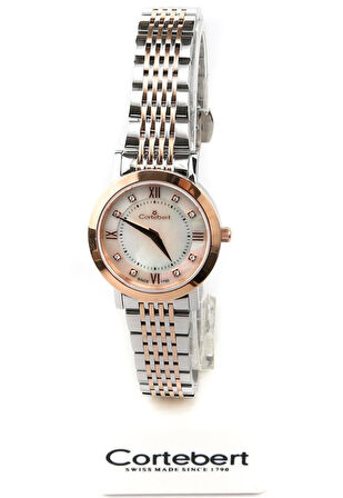 Rose Gold Sedef Model Cortebert Lüks Bayan Kol Saati