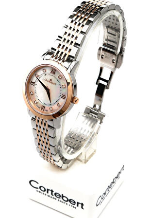 Rose Gold Sedef Model Cortebert Lüks Bayan Kol Saati