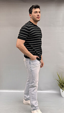 Çizgili Triko T-shirt