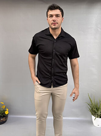 Çizgili Slim Fit Gömlek