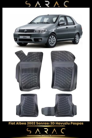Fiat Albea 2023 Model Araca Özel 3d Havuzlu Paspas