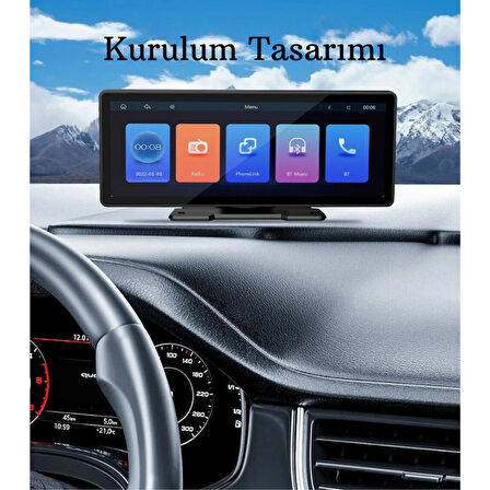 ShopFast Tak Çalıştır Carplay Apple Android Auto Ekran Kablosuz Araç 10.2İnç Multimedya WIFI Video Harici Araç Araba Ekran Navigasyon 1026NCP