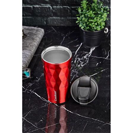 Cooker Prizma 350 Ml Çelik Mug Termos Kırmızı CKR2048