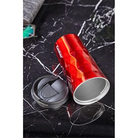 Cooker Prizma 350 Ml Çelik Mug Termos Kırmızı CKR2048
