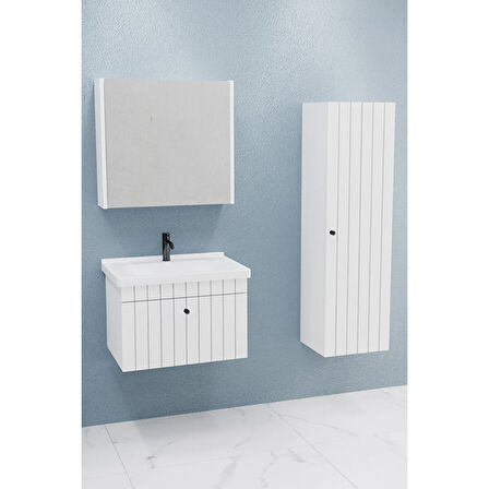 
Alice 65 Cm Banyo Dolabı Bgn Aynalı - Boy Dolap Dahil