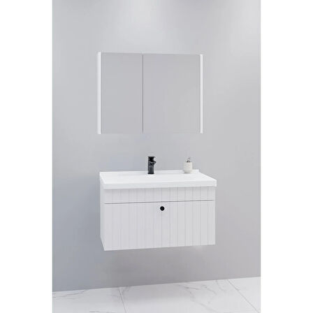 
Alice 80 Cm Banyo Dolabı Bgn Aynalı - Boy Dolap Hariç